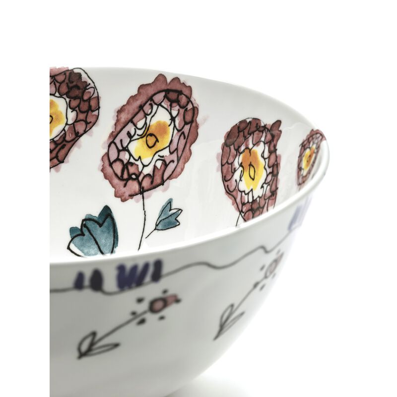 Marni Midnight Flowers Medium Serving Bowl - Anemone Milk image number 2